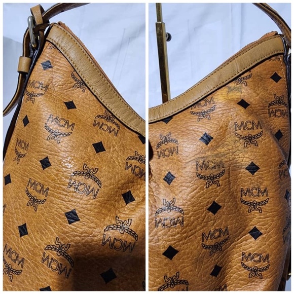 Authentic MCM Visetos Shoulder Bag Brown - Picture 14 of 15